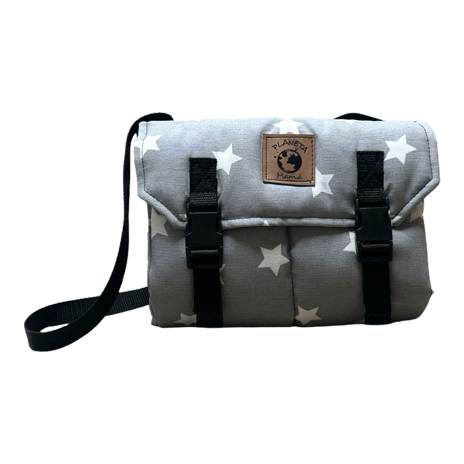 Bolso Mudador Estrellas Gris