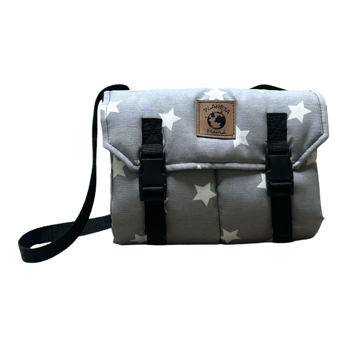 Bolso Mudador Estrellas Gris