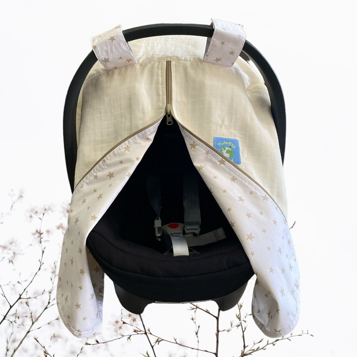 Cubre Huevito Muselina Estrellas Arena