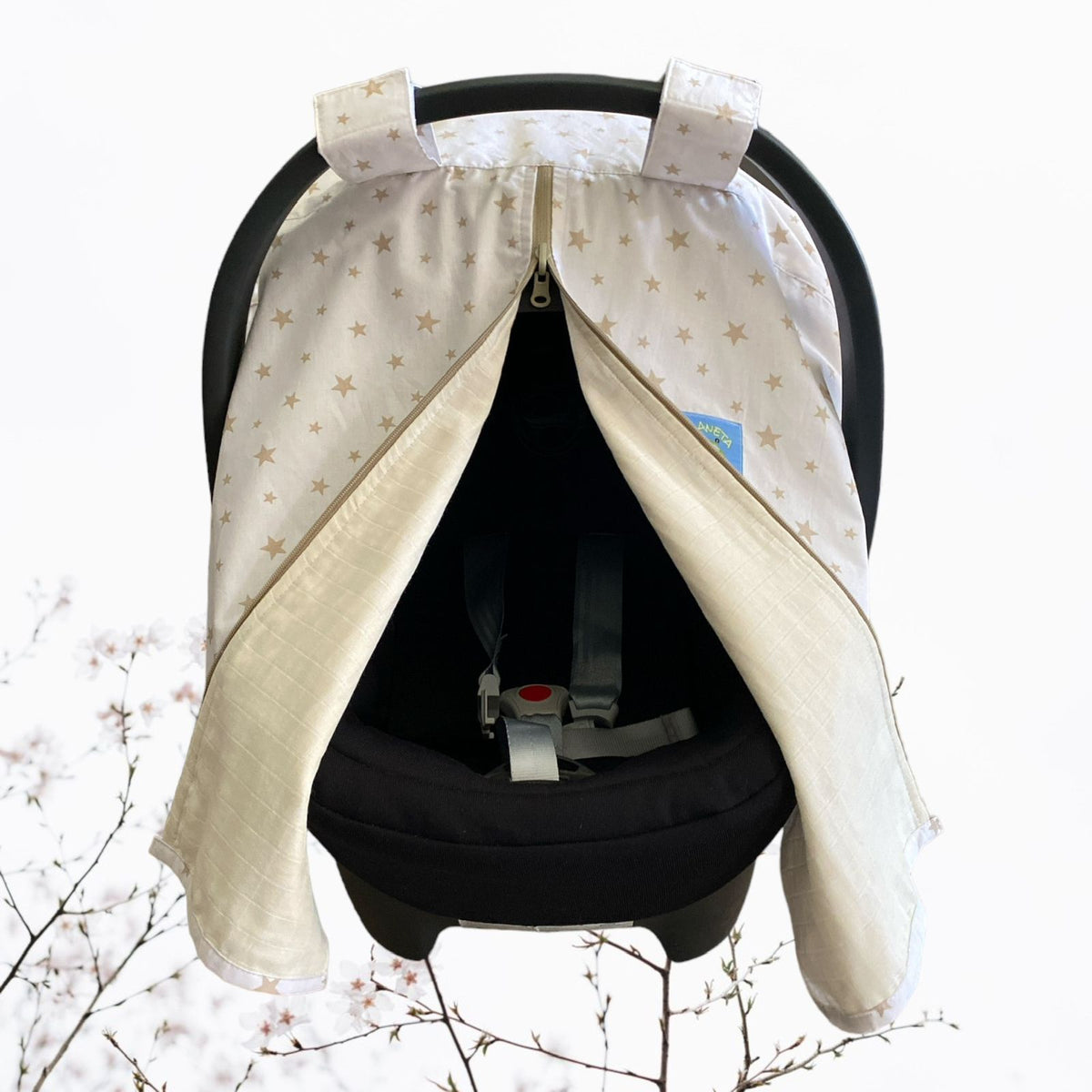 Cubre Huevito Muselina Estrellas Arena