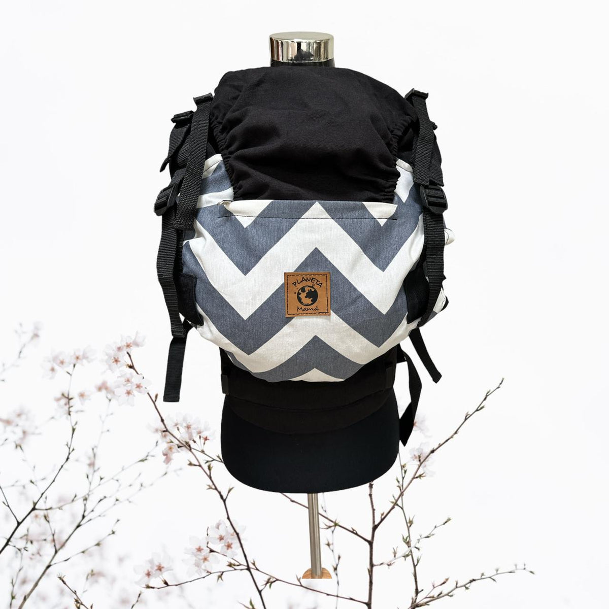 Porta Bebé Evolutivo Zig-Zag Gris