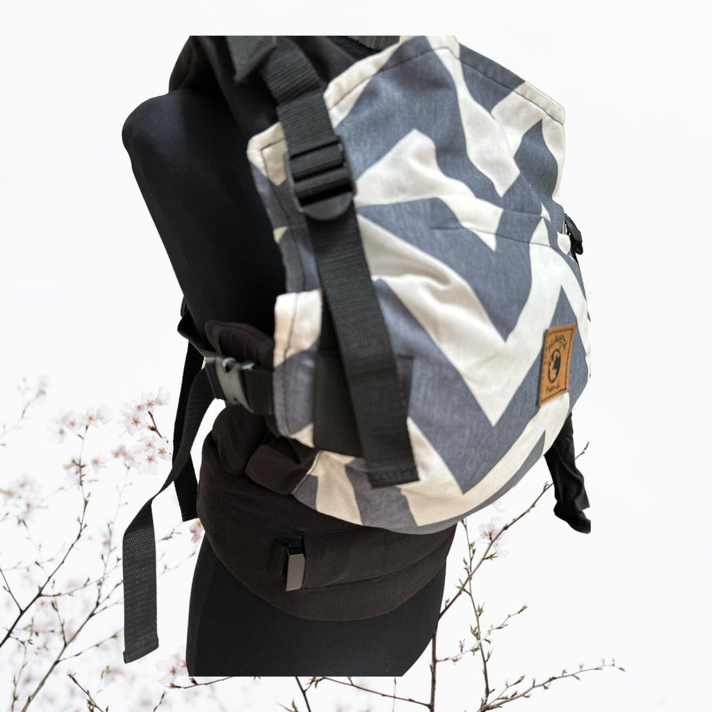 Porta Bebé Evolutivo Zig-Zag Gris
