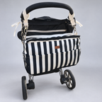 Bolso Maternal de Coche Listado Black And White