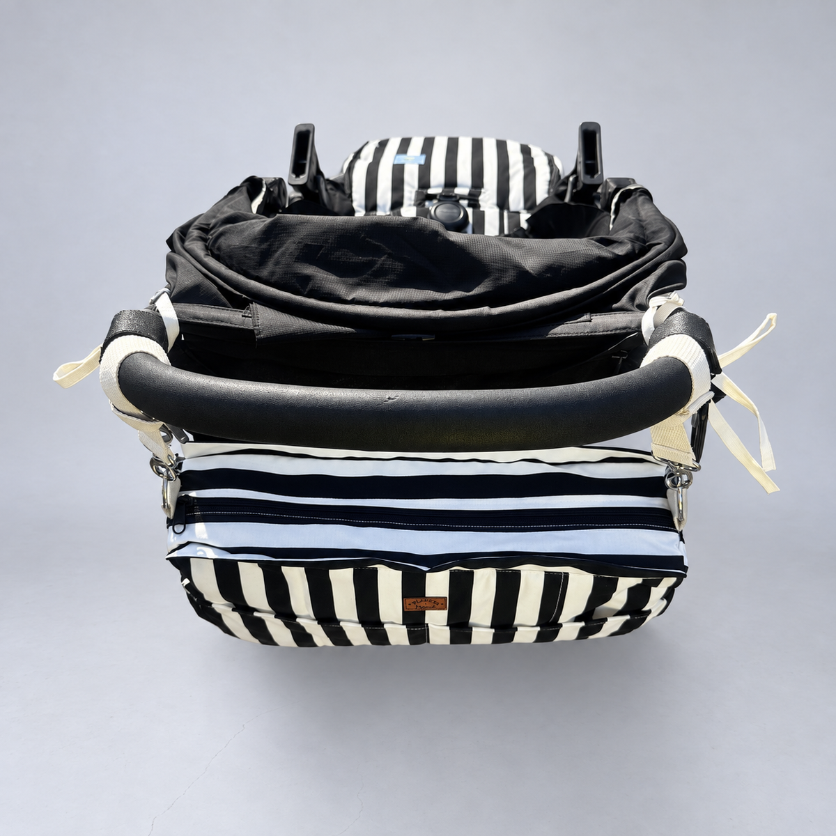 Bolso Maternal de Coche Listado Black And White