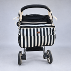 Bolso Maternal de Coche Listado Black And White