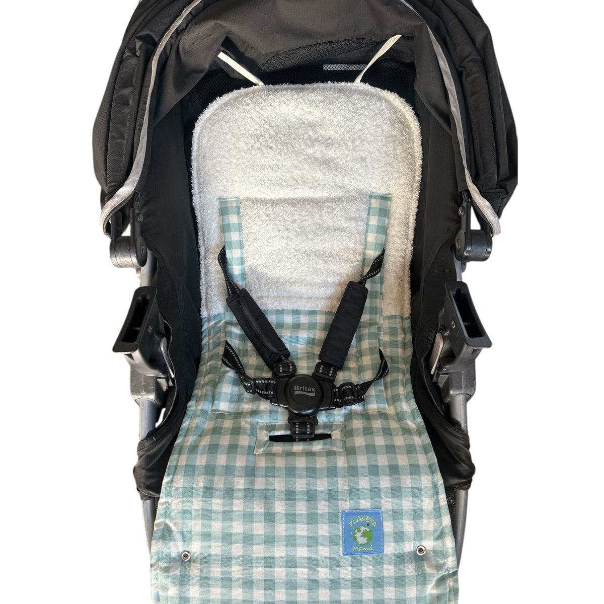 Cobertor de Coche Cuadrillé Menta