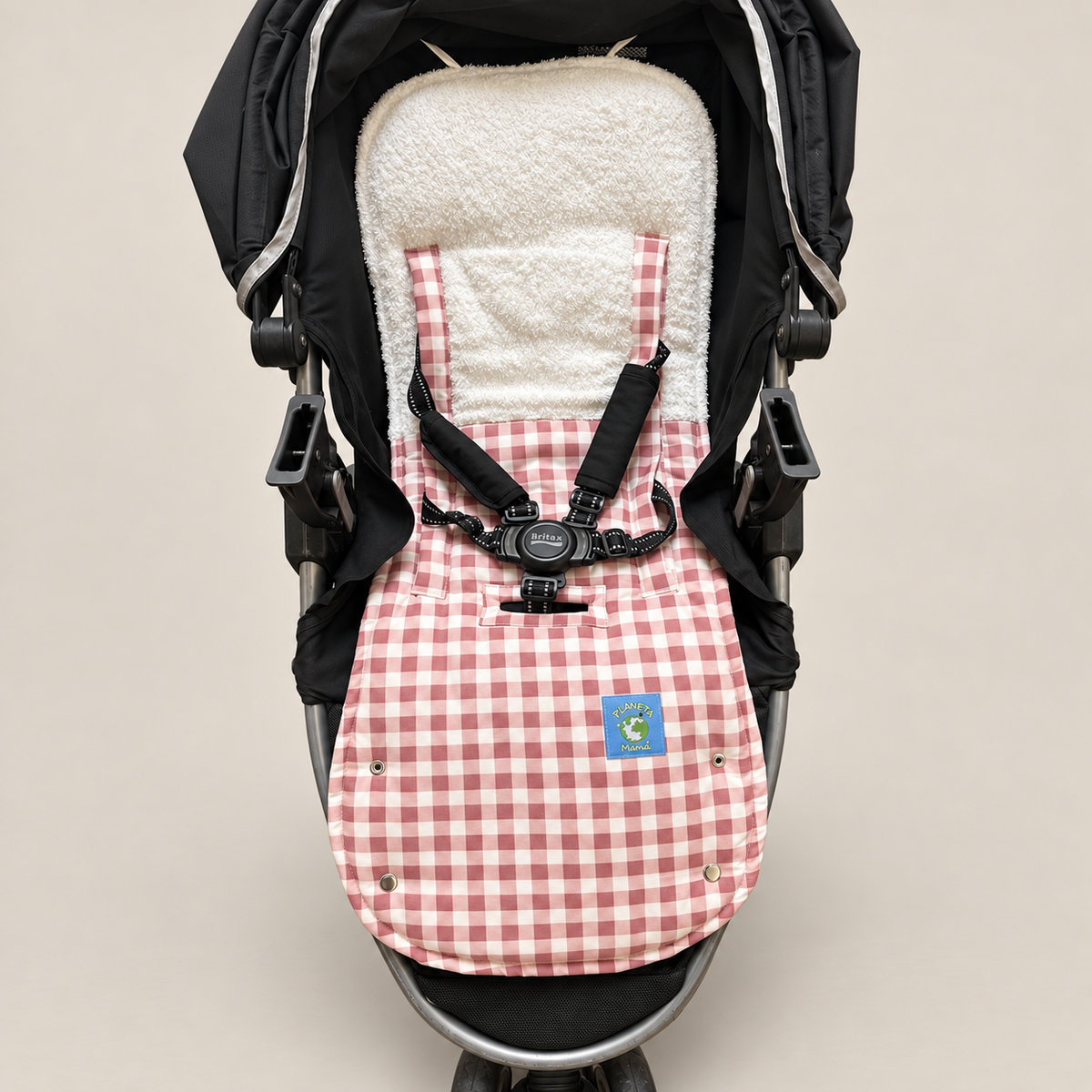 Cobertor de Coche Cuadrillé Palo Rosa