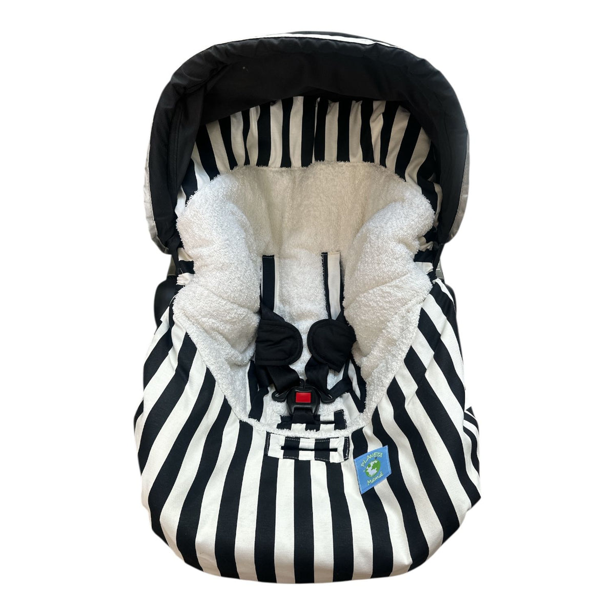 Cobertor de Huevito Listado Black and White