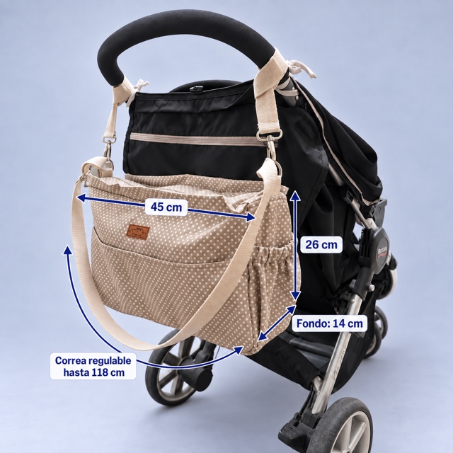 Bolso Maternal de Coche Arena puntos