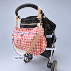 Bolso Maternal de Coche Cuadrillé Palo Rosa