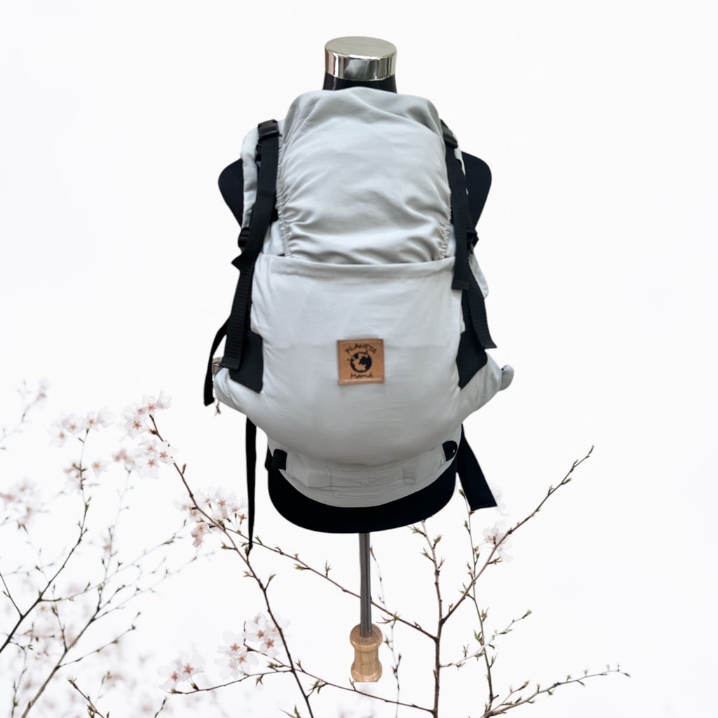 Mochila Porta Bebé Evolutiva UV BLOCK Gris Perla