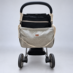 Bolso Maternal de Coche Cuadrillé Gris