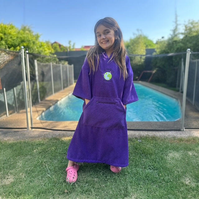 Poncho Toalla Morado
