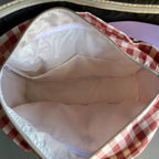 Bolso Maternal de Coche Cuadrillé Palo Rosa