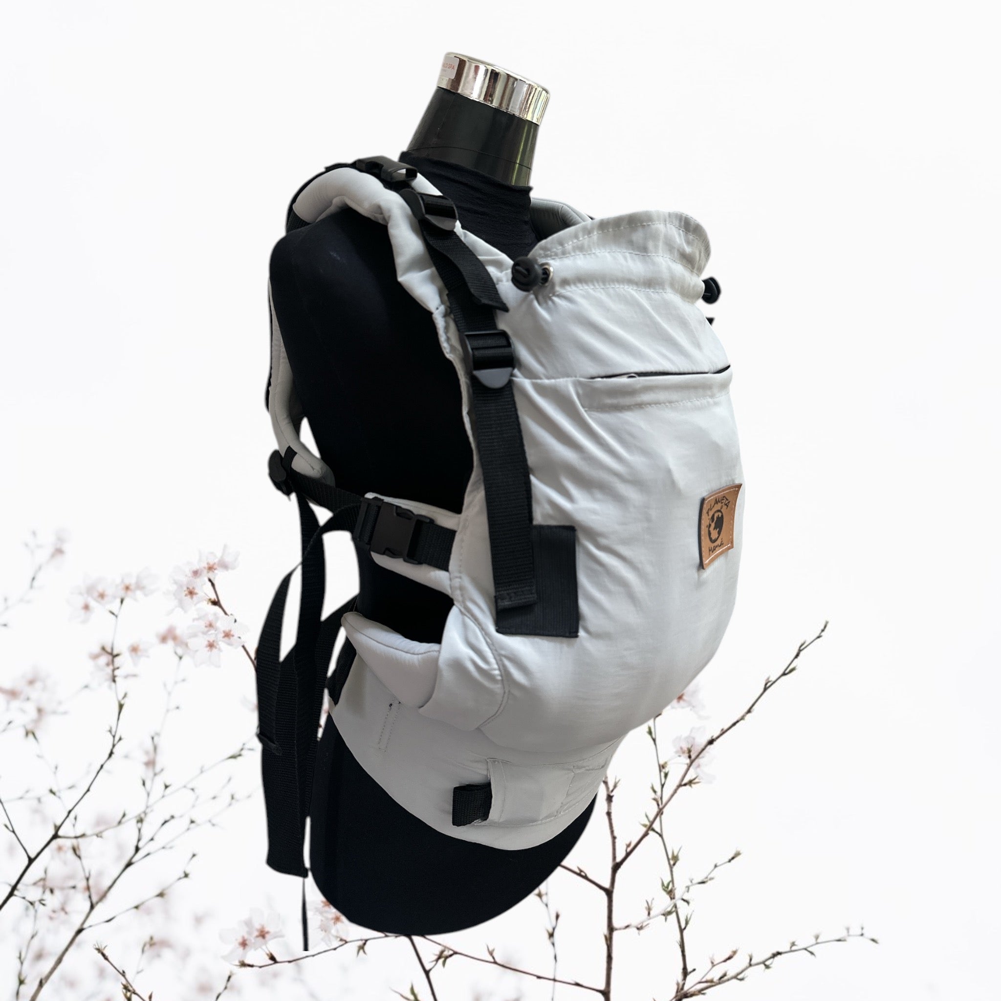 Mochila Porta Bebé Evolutiva UV BLOCK Gris Perla