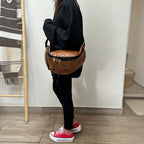 Banano Boho cuerina Camel
