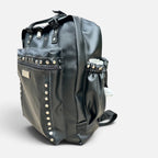 Mochila cuerina tachas+ Estuche + Mudador acolchado impermeable GRATIS (Copia)
