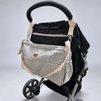 Bolso Maternal de Coche Cuadrillé Gris