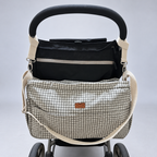 Bolso Maternal de Coche Cuadrillé Gris
