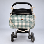Bolso Maternal de Coche Cuadrillé Menta