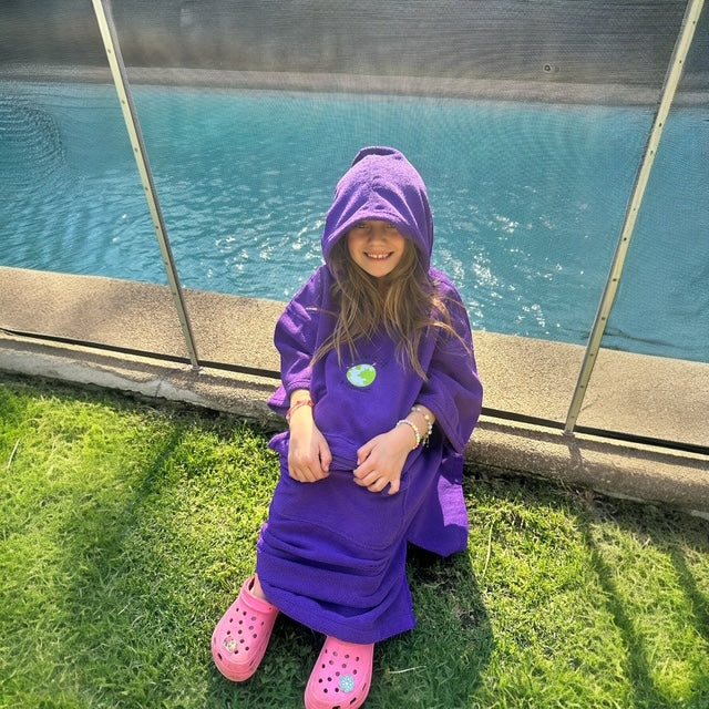 Poncho Toalla Morado