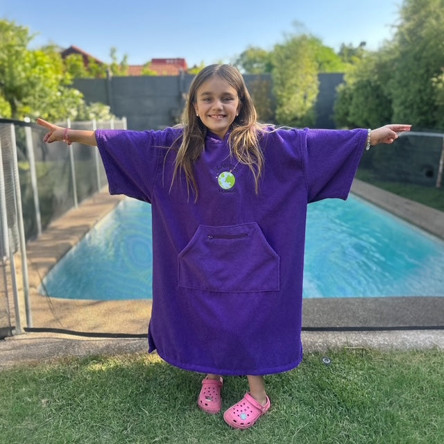 Poncho Toalla Morado