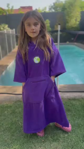 Poncho Toalla Morado