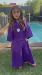 Poncho Toalla Morado