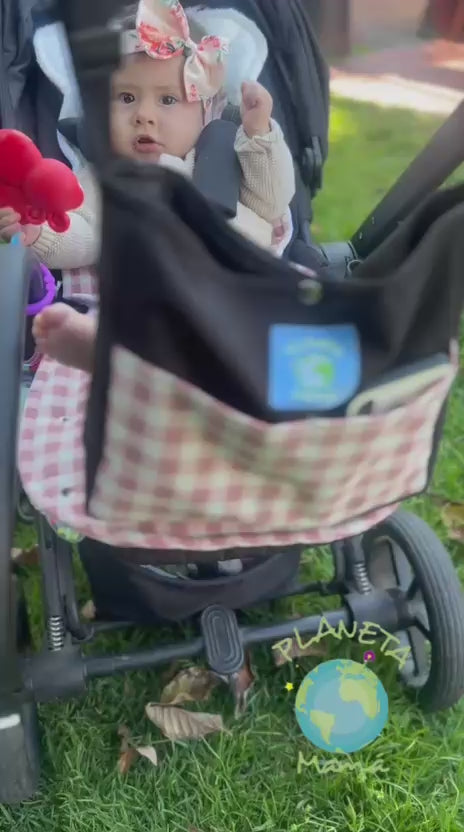 Organizador para Coche Cuadrillé Palo Rosa