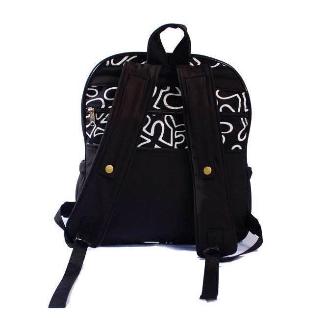 Mochila Maternal Softshell Black & White+ Estuche + Mudador acolchado impermeable GRATIS