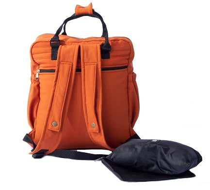 Mochila Urban Maternal Terracota  + Estuche + Mudador acolchado impermeable GRATIS