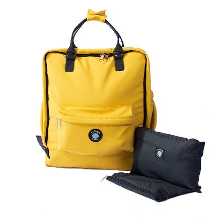 Mochila Urban Maternal Mostaza  + Estuche + Mudador acolchado impermeable GRATIS