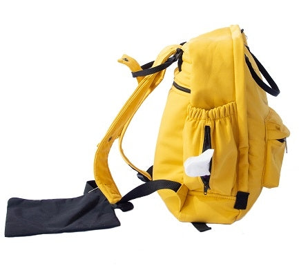 Mochila Urban Maternal Mostaza  + Estuche + Mudador acolchado impermeable GRATIS