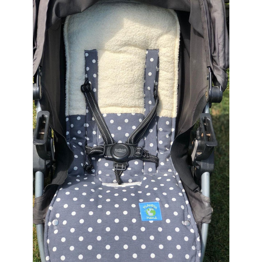 Cobertor de Coche Lunares Gris