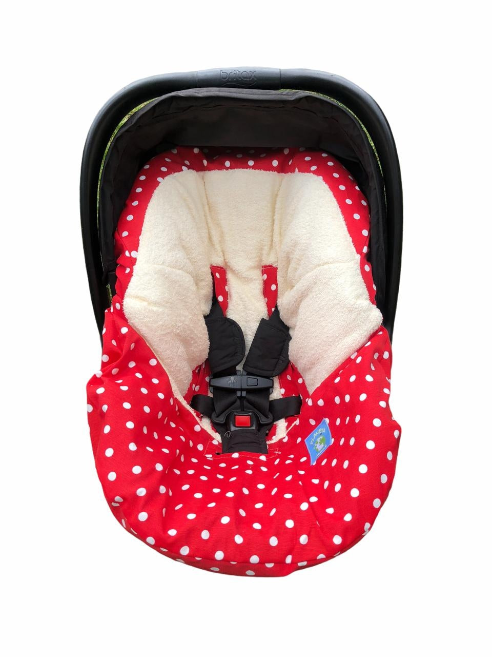 Cobertor de Huevito Lunares Rojo