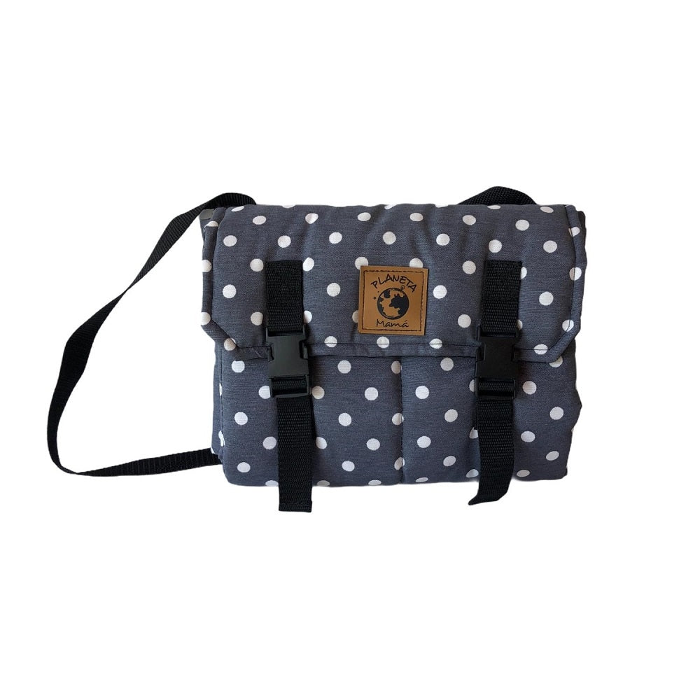 Bolso Mudador Lunares Gris