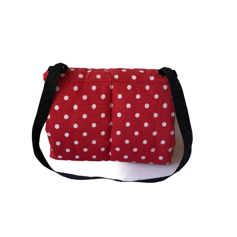 Bolso Mudador Lunares Rojo