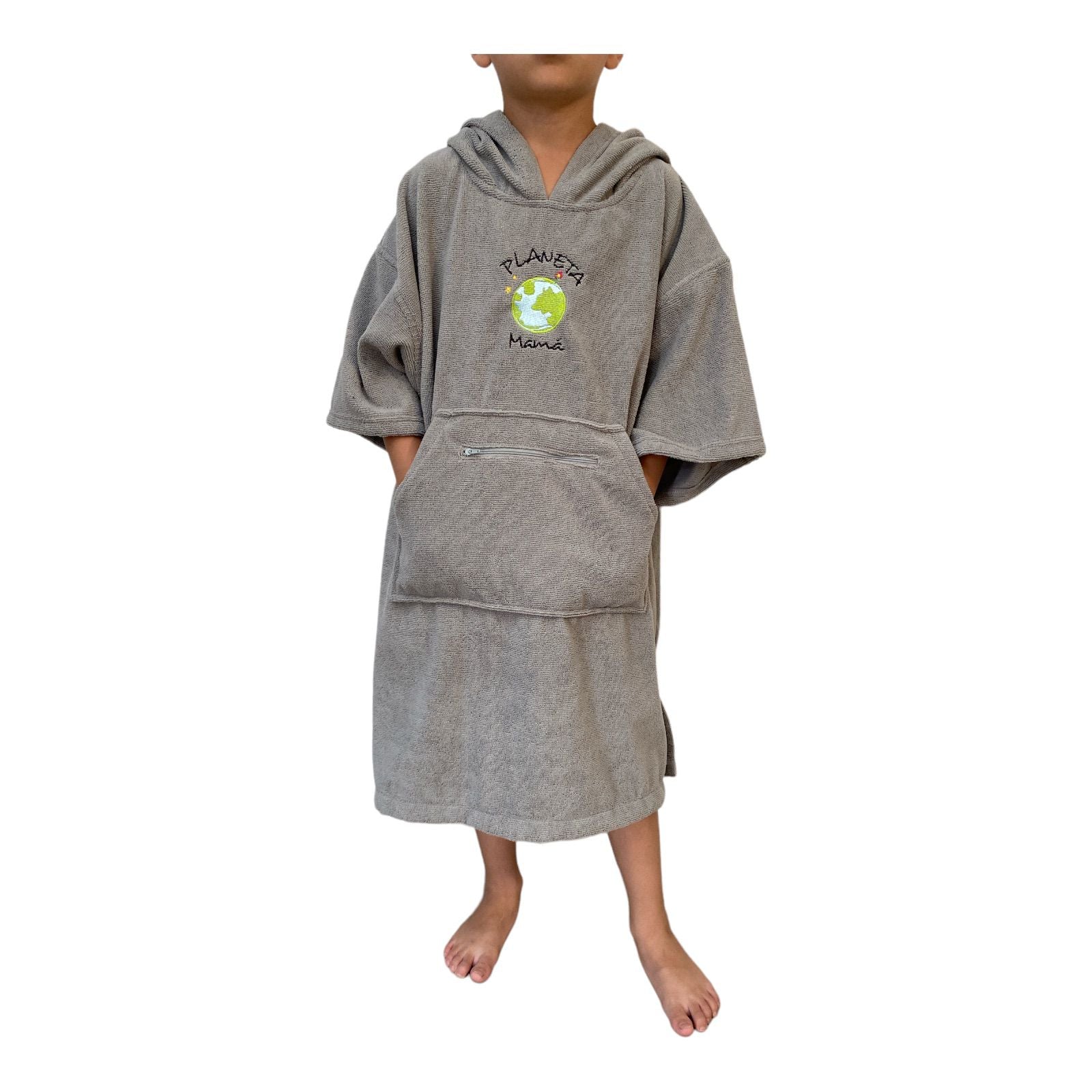 Poncho Toalla Gris