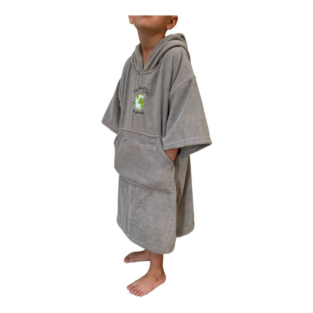 Poncho Toalla Gris