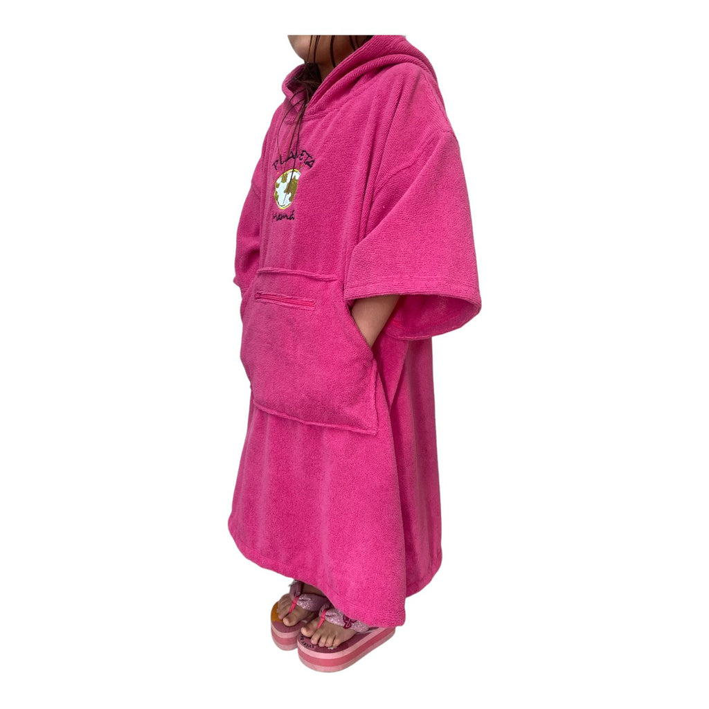 Poncho Toalla Rosa