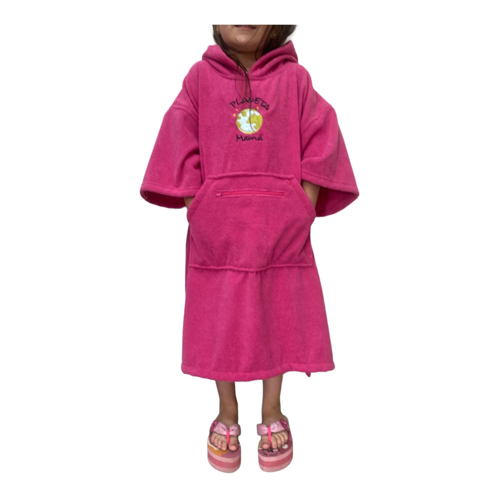 Poncho Toalla Rosa