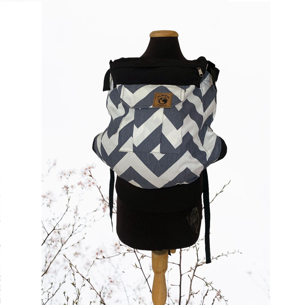 Porta Bebé MAX ZIG ZAG GRIS Hasta 24 Kilos NEW!!!