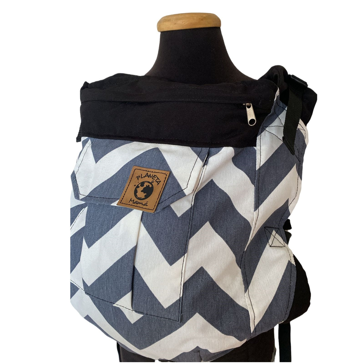 Porta Bebé MAX ZIG ZAG GRIS Hasta 24 Kilos NEW!!!