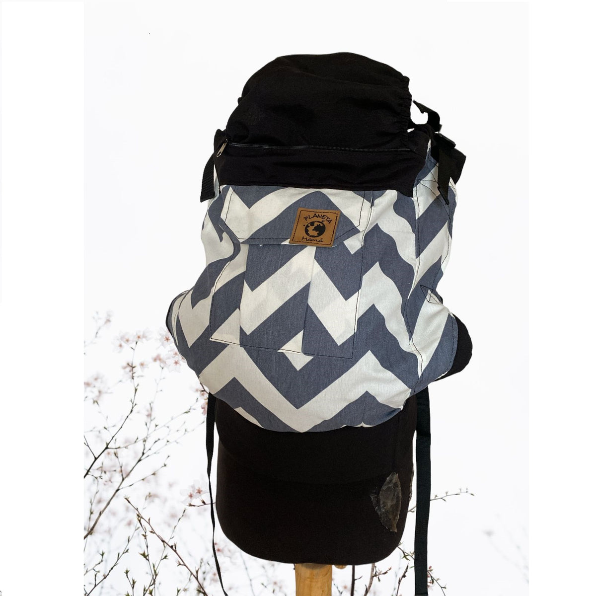 Porta Bebé MAX ZIG ZAG GRIS Hasta 24 Kilos NEW!!!